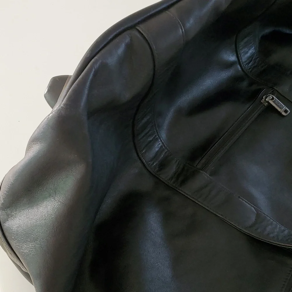 Rare Tumi Large Men's Boston Leather Weekender Duffel, 55L
